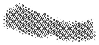 Futbol topu Nepal harita mozaik