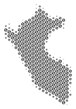 Futbol topu Peru harita mozaik