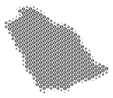 Futbol topu Suudi Arabistan harita mozaik