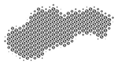 Futbol topu Slovakya harita mozaik