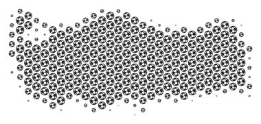 Futbol topu Türkiye harita mozaik