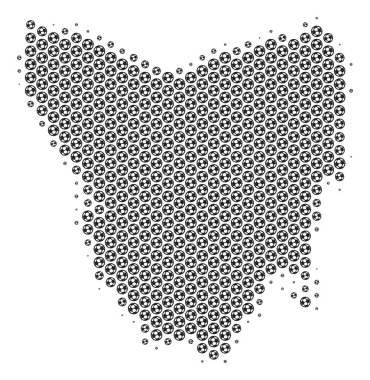 Futbol topu Tazmanya Adası harita mozaik