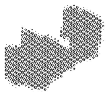 Futbol topu Zambiya harita mozaik