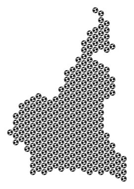 Futbol topu Afrika Kamerun Haritası mozaik