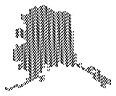 Futbol topu Alaska harita mozaik