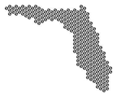 Futbol topu Florida harita mozaik