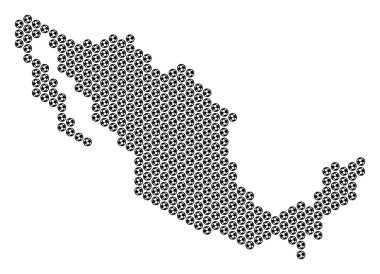 Futbol topu Meksika harita mozaik