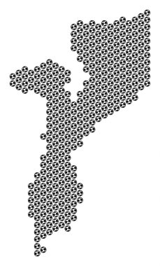 Futbol topu Mozambik Haritası mozaik