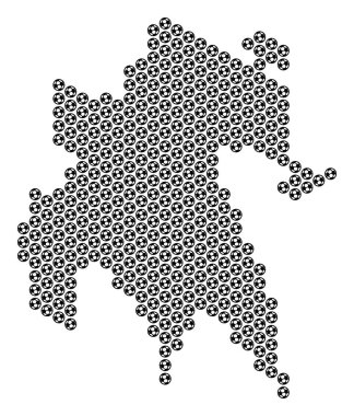 Futbol topu Mora Yarımadası harita mozaik