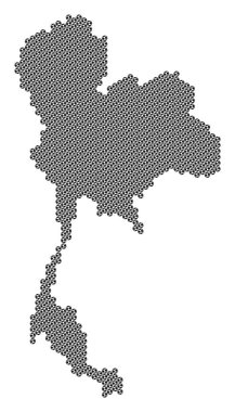 Futbol topu Tayland harita mozaik