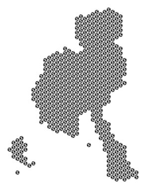 Futbol topu Veraguas il harita mozaik