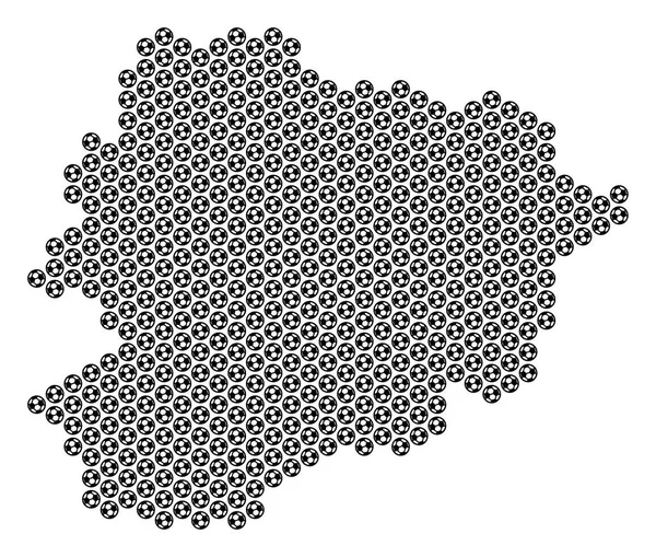 Футбольний м'яч Андорра карту мозаїка — стоковий вектор
