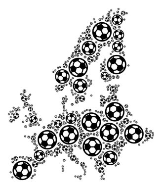 Avrupa Birliği'nin harita mozaik futbol topları