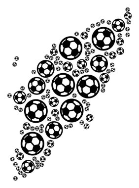 Yunan Rodos Adası harita kolaj futbol küre