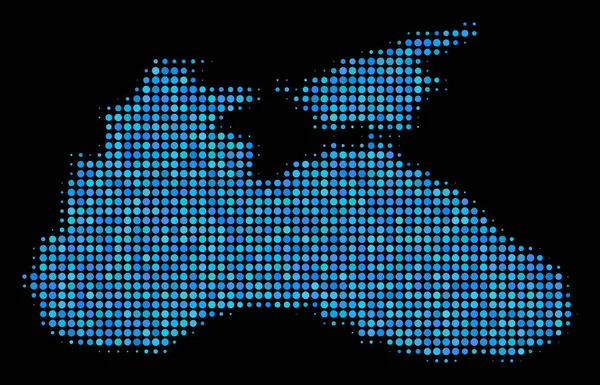 Mapa del Mar Negro Mosaico de pequeñas esferas — Vector de stock