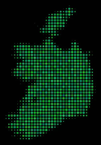 Ireland Republic Map Mosaic of Dots — Stock Vector