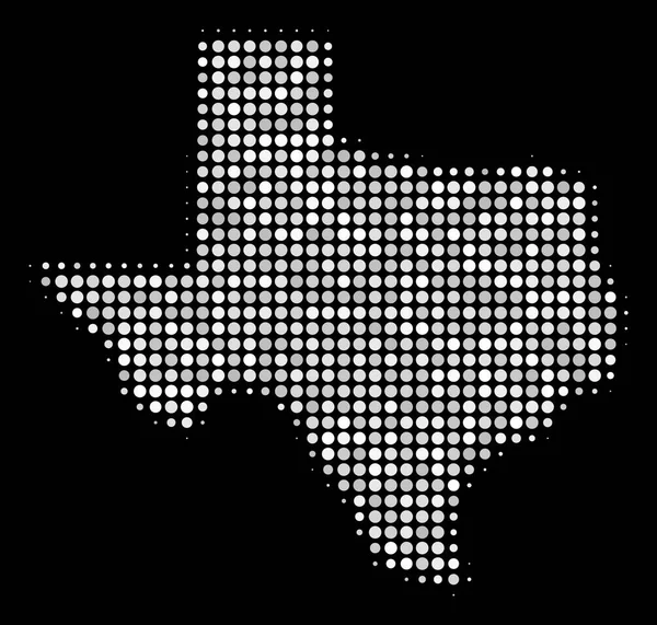 Texas Mapa Colagem de Círculos — Vetor de Stock