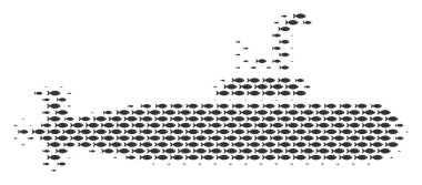 Balık askeri denizaltı mozaik