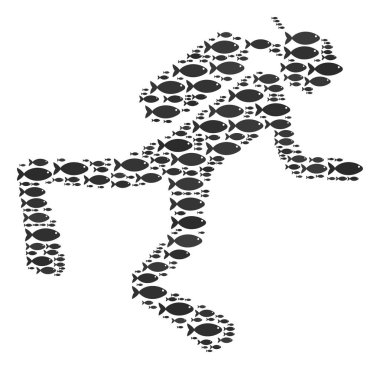 Balık dalgıç Mozaik