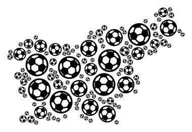 Slovenya harita kompozisyon futbol topları