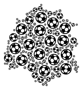 Thassos Yunan Adası harita kompozisyon futbol küre