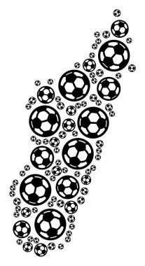 Madagaskar Adası harita mozaik futbol topları