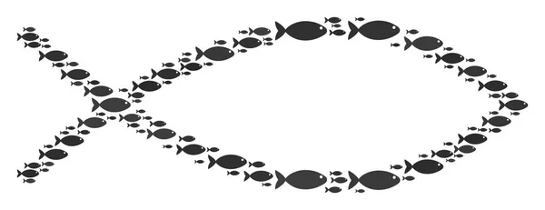 Fish Fish Concepto de símbolo de pescado — Archivo Imágenes Vectoriales