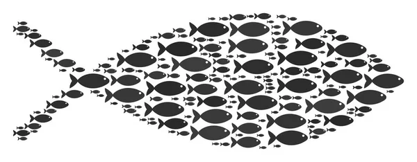 Concepto de peces peces — Vector de stock