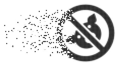 Yasaklı domuz ayrıştırılmış piksel simgesi