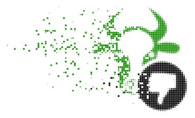 İnek başparmak aşağı çözünmüş piksel simgesi