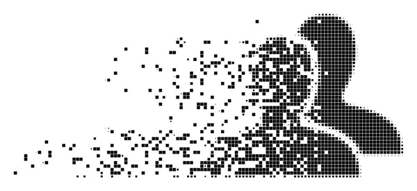 Clientes Broken Pixel Icon — Archivo Imágenes Vectoriales