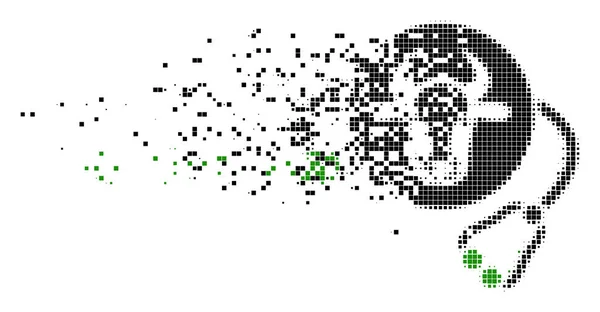Αγελάδα κτηνιατρικών αποσυντεθεί Pixel εικονίδιο — Διανυσματικό Αρχείο