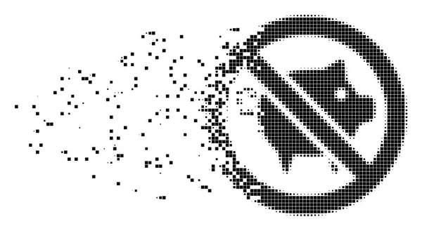 Rebidden Pig Disappearing Pixel Icon — стоковый вектор