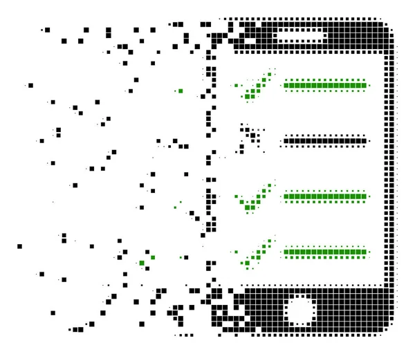 Lista de comprobación móvil Icono de píxel de polvo — Archivo Imágenes Vectoriales
