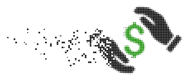 Paranın sigorta el piksel simgesi zarar — Stok Vektör