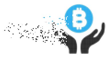 Bitcoin destek eller piksel simgesi kırılmış