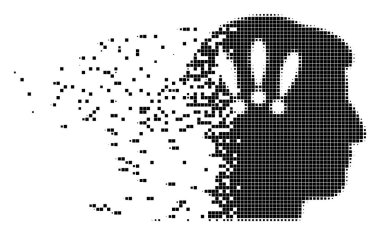 Kafa sorunları rendelenmiş piksel simgesi