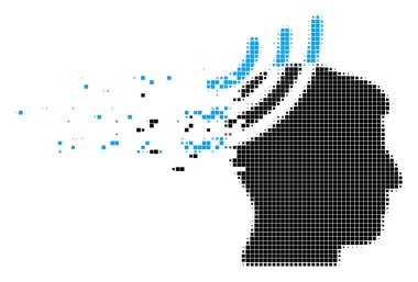 Pixel simgesi radyo Resepsiyon baş dağınık