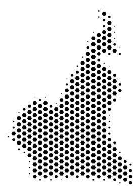 Petek Afrika Kamerun Haritası