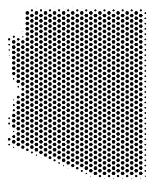 Altıgen Arizona Devlet harita