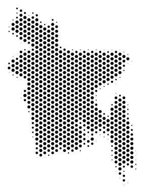 Altıgen Bangladeş Haritası