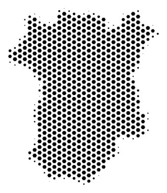 Altıgen Çeçenistan harita