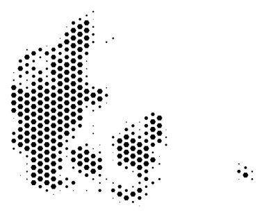 Altıgen Danimarka harita