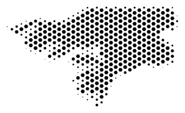 Altıgen Karo Gine-Bissau harita