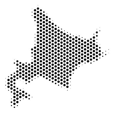 Altıgen Hokkaido Adası Haritası