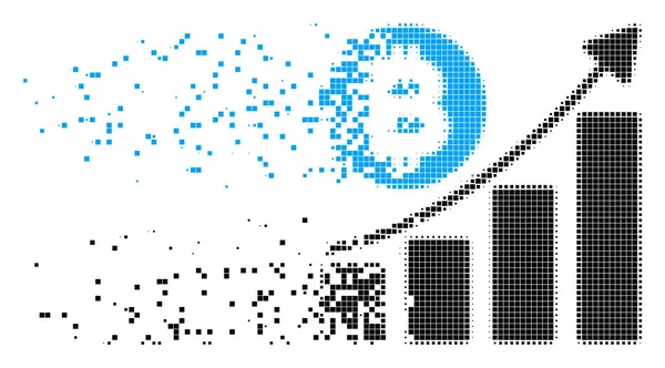 Bitcoin Bar Chart распустил Pirelli Icon — стоковый вектор