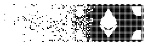 Икона Ethereum Banknote рассеялась — стоковый вектор