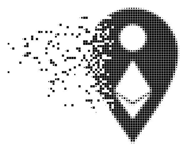 Ethereum megjelenítése Marker oldott Pixel ikon — Stock Vector