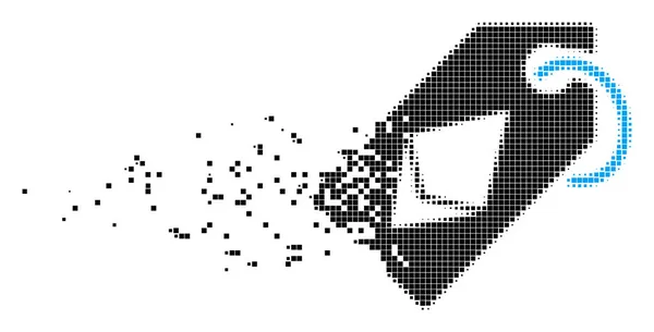 Etiqueta de Ethereum Icono de píxel roto — Vector de stock