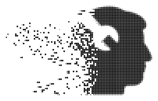 Chave de cirurgia de cabeça danificada Pixel Icon —  Vetores de Stock